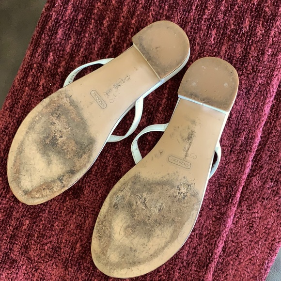 Coach Jules Made in Italy White Sandals Size 8 B - Picture 15 of 15